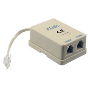 Filtro Adsl 1 Plug 6P4C M - 2 Plug 6P4C F Con Filo