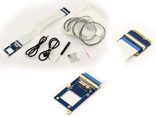 Kalea-Informatique Adattatore Minipcie Per Modulo Wifi Bluetooth Bcm94360Cd / Bcm94331Cd, Con Pad Morbido E Antenne Piatte