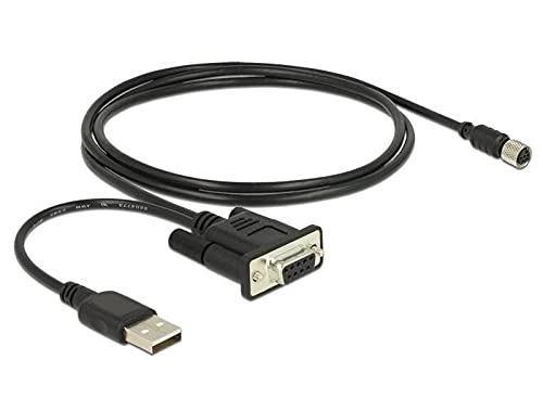 Navilock 62875 Adattatore Di Cavo M8 Rs-232/Usb A Nero – Adattatore Per Cavo (M8, Rs-232/Usb A, 1,2 M, Nero)