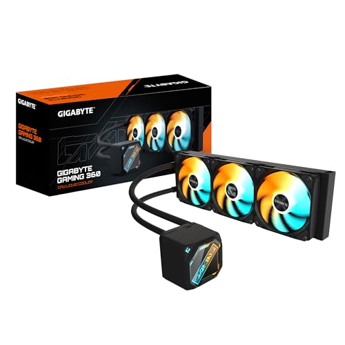 Gigabyte Gaming 360 Raffreddamento Liquido Per Cpu - 3X120 Mm Ventole Argb, Meccanismo Di Bloccaggio A Scorrimento, Daisy-Chain, Compatibile Con Intel