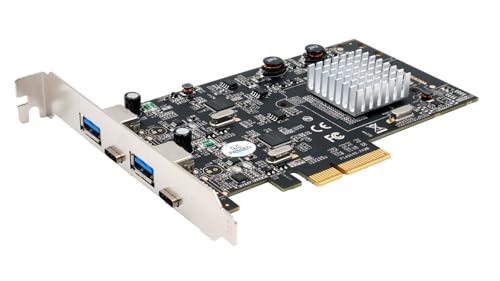 Exsys Ex-12005 - Scheda Usb 3.2 Gen2 Pci Express (X4) Con 2 Porte A E 2 Porte C