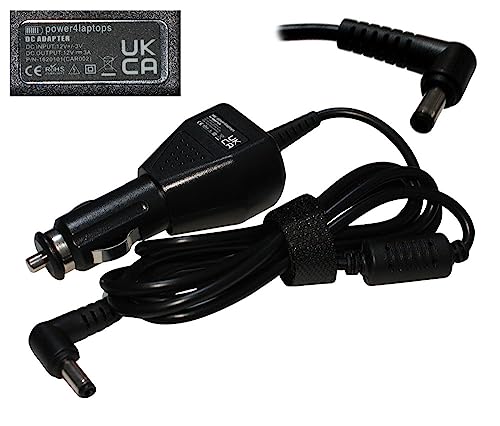 Power4Laptops Adattatore Cc Auto Caricabatteria Per Portatile Compatibile Con Medion Akoya Md61095