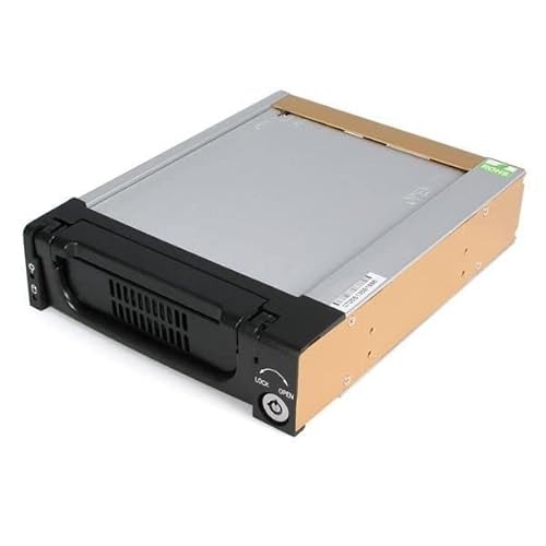 Startech.Com Sata Hdd Mobile Rack Enclosure Black Aluminum 5.25In Rugged, Drw150Satbk (Black Aluminum 5.25In Rugged Sata Hard Drive Mobile Rack Drawer