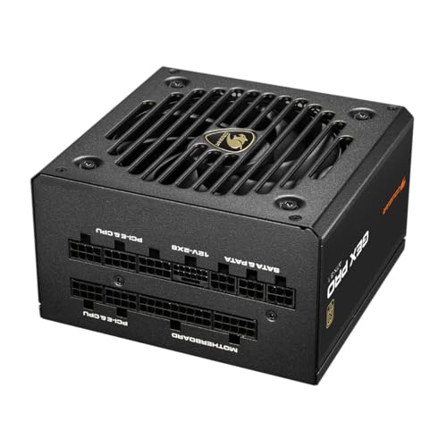 Cougar Gex Pro 850 Alimentatore Completamente Modulare: Pci Express 5.1, Connettore 12+4 Pin, Certificato 80 Plus Gold, Ventola Hdb Resistente, Cuscin