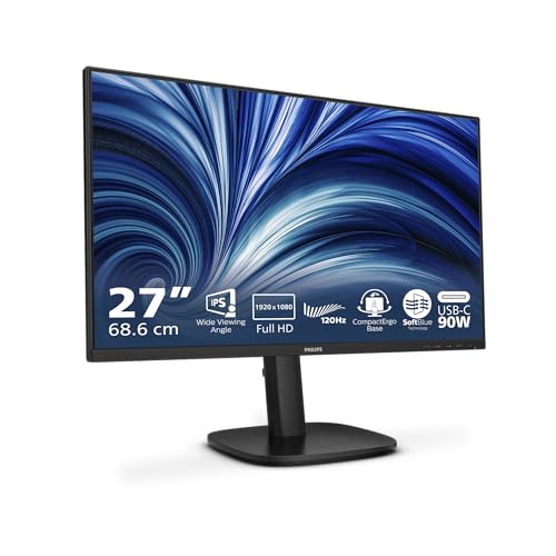 Philips 24B2U3301 - Monitor Full Hd Da 24 Pollici, Altezza Regolabile 130 Mm, Altoparlanti (1920X1080, 120 Hz, 1X Hdmi 1.4, 1. Dp 1.4, 1X Uscita Dp, 1
