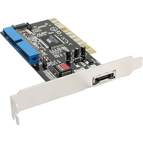 Inline 14043 Scheda Controller, Hdd Esata, 2 Canali, 32 Bit Pci Bus, Nero