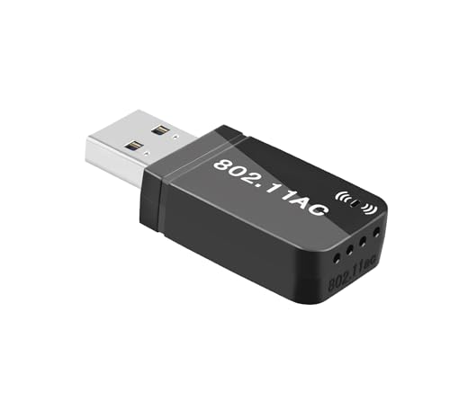 Usb Wlan Stick, Adattatore Wlan Usb, 1300 Mbit/S, Dual Band Wifi Stick (Fino A 867 Mbps 5,8 Ghz / 400 Mbps 2,4 Ghz), Usb3.0 Per Pc/Desktop/Laptop, Com