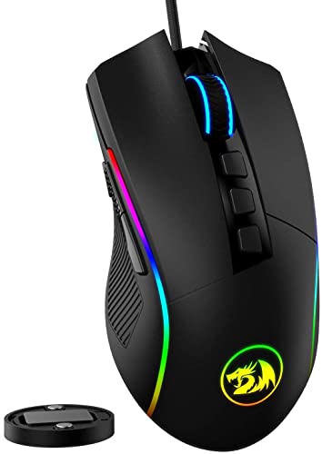 Redragon Mouse Da Gioco Lonewolf 2 32000 Dpi, Illuminazione Rgb, Nero
