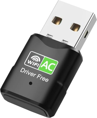 Usb Wlan Stick, Ac600Mbit/S Usb Wlan Adapter Dualband (433Mbps 5Ghz/150Mbps 2,4Ghz) Con Il Driver Eingebautem, Usb Wifi Adapter