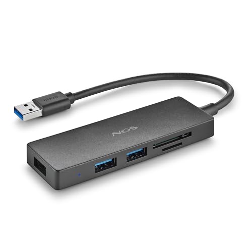 Ngs Ihub Reader Hub Usb-A 3.2 5000Mbit/S A 3X Usb 3.0 / Sd/Microsd Negro