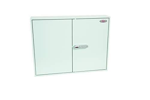 Phoenix Safe Company Phoenix Commercial Key Cabinet Kc0606E 400 Gancio Con Serratura Elettronica, Metallo, Grigio Chiaro, Hooks