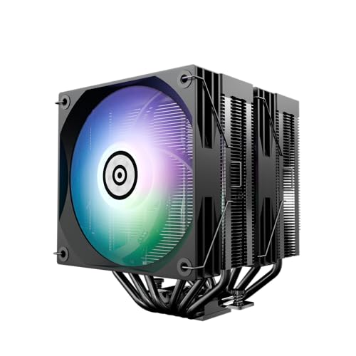 Enermax Ets-Td60D-Argb Dual Tower, Indicatore Di Stato Digitale, 2 Cuscinetti Fdb, 120 Mm, Tdp 250 W, 6 Tubi Di Calore Compositi Da 6 Mm, Con Dow Corn