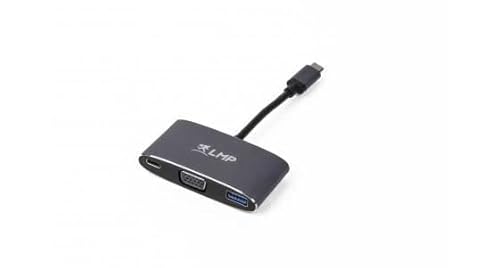 Lmp Usb-C (M) To Vga & Usb 3.0 (F) & Usb-C Charging, W126585104 ((F) & Usb-C Charging Multiport Adapter, Aluminum Housing, Space Gray)