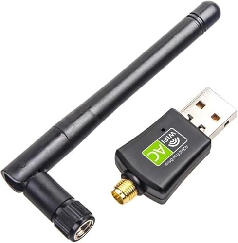Adattatore Usb Wifi 600Mbps Wireless Card Network Dongle Per Pc Laptop Desktop Con High Gain 5Dbi Antenna Dual Band 802.11A 2.4Ghz 150Mbps 5Ghz 433Mbp