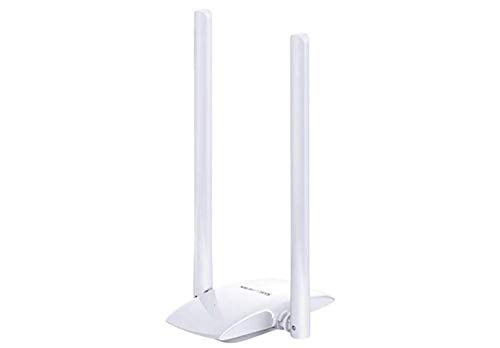 Mercusys N300 Adattatore Usb Wireless Ad Alto Guadagno Con Due Antenna Ad Alto Guadagno 5Dbi E 2 × 2 Mimo Per Pc/Desktop/Laptop, Supporta Windows 10/8