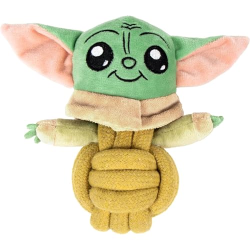 Cerdá Life'S Little Moments The Mandalorian Grogu - Giocattolo Per Cani Con Corda Ufficiale E Resistente, Accessorio Interattivo Ideale Per Mordere, G