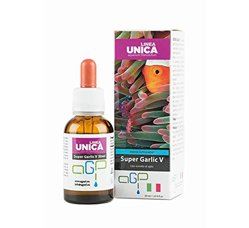 Sos Promoting Agp Linea Unica - Super Garlic V - 30 Ml - Lipo-Estratto Naturale Di Aglio, Da Usare Come Additivo Per Il Mangime Dei Pesci D’Acquario D