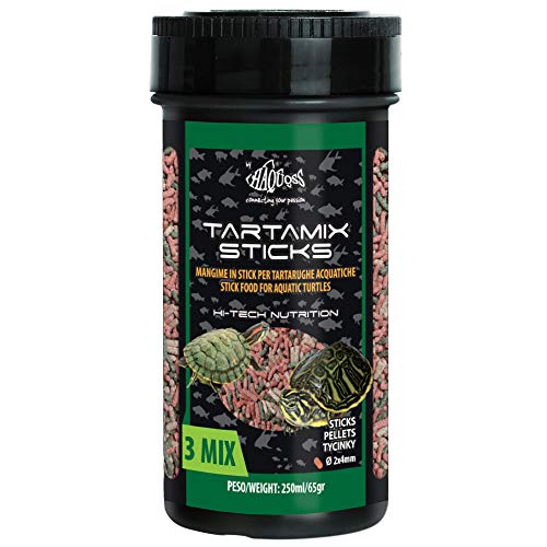 Haquoss Tartamix Sticks Mangime In Sticks Galleggianti Per Tartarughe Acquatiche, 250 Ml/65 Gr