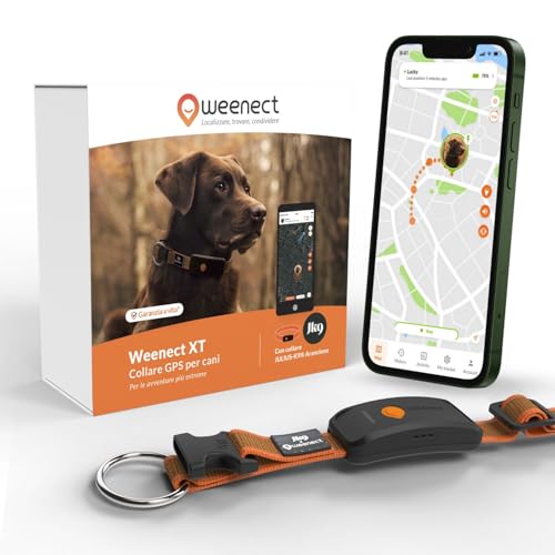 Weenect Dog Xt - Nuovo Collare Gps Per Cani | Antenna Xl | Impermeabile | Collare Arrancione Ultra-Resistente Integrato Julius-K9 | Garanzia A Vita |