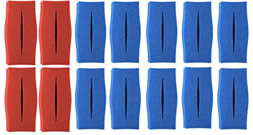14 Spugne Di Ricambio Adatte Per Oase Biotec 30 (10 X 10 Ppi + 4 X Sottili 30 Ppi) | Set 10 X Blu 4 X Rosso
