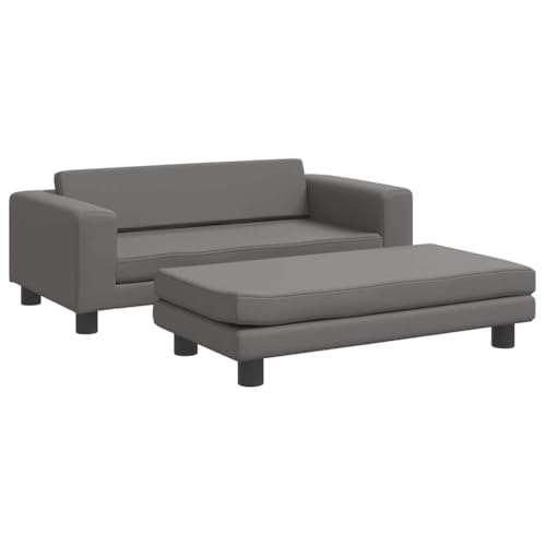 Vidaxl Lettino Per Cani Con Estensione Grigio 100X50X30 Cm Similpelle