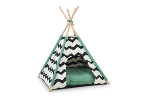 Beeztees 704744 Bz Tipi Tent Kioni - Sacco Nanna 50 X 50 X 80 Cm, Colore: Nero/Bianco
