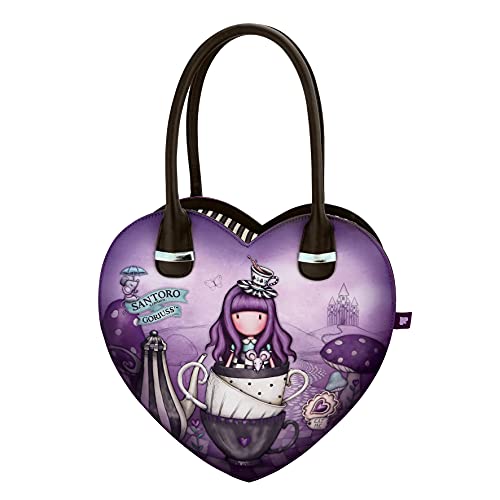 Santoro Gorjuss Borsa A Forma Di Cuore A Little More Tea Handbag 1097Gj02