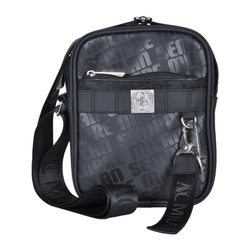 Ac Milan 143423 Milan, Borsello Unisex-Adulto, Nero, 15 X 5 X 19 Cm