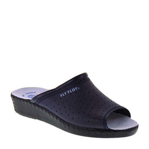 Fly Flot Antonimina, Ciabatte Donna, Aperte, Con Sottopiede In Pelle Scamosciato, Sandali, Blu, 39 Eu