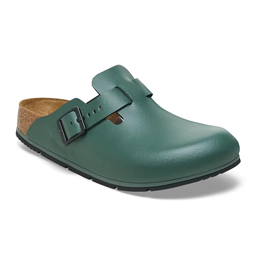 Birkenstock Zoccoli In Pelle Boston Pro – Scarpe Da Lavoro Certificate Di Alta Qualità Per Medicina, Gastronomia E Servizio, Timo, 44 Eu Stretta