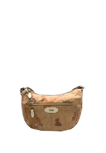 Alviero Martini 1A Classe Borsa A Tracolla Mezzaluna Realizzata Con Stampa Geo Classic E Dettagli Tinta Unita Sui Lati Della Borsa