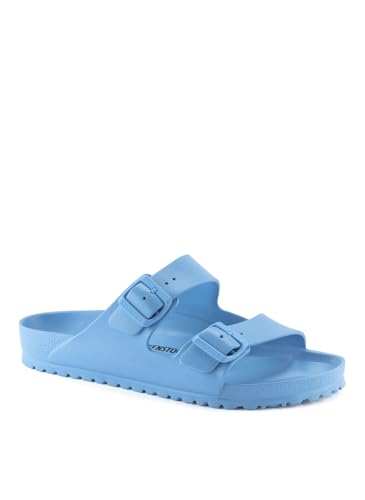 Birkenstock Arizona Eva Mules/Zoccoli Uomini Nero Mules Scarpe, Blu Cielo, 39