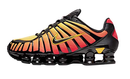 Nike Shox Tl, Sneaker Uomo, Black/Black-Amarillo-University Red, 43 Eu