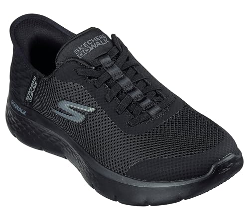 Skechers, Go Walk Flex Grand Entry Donna, Finiture In Tessuto Nero, 38 Eu