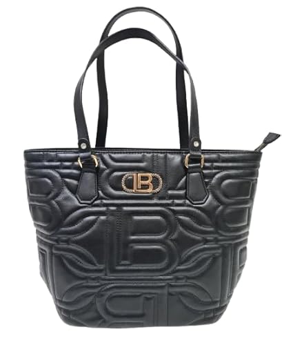 Laura Biagiotti Borsa Shopping Donna, Dimensioni 38X28X15 Cm, 2 Manici Lunghi, Tasche Interne, Linea Dillion Art. Lb25S-254-1 (Nero)