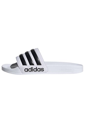 Adidas Adilette Shower Slides, Infradito Unisex-Adulto, Cloud White Core Black Cloud White, 40.5 Eu