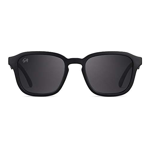 Twig Occhiali Da Sole Koons Uomo/Donna Uv400 Rettangolari Fashion (Rich Black)