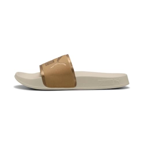 Puma Leadcat 2.0 Aqua Metallics, Sandali A Ciabatta Donna, Alpine Snow Gold-Light Sand, 39 Eu
