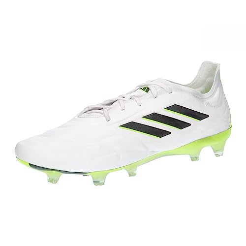 Adidas Copa Pure.1 Fg, Football Shoes (Firm Ground) Unisex-Adulto, Ftwr White/Core Black/Lucid Lemon, 37 1/3 Eu