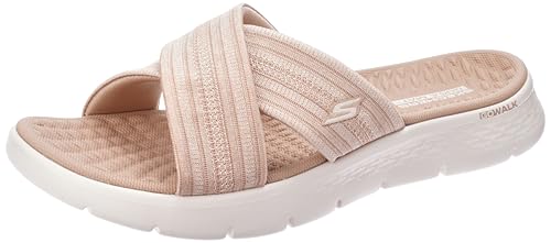 Skechers Go Walk Flex Sandal Impressed, Ciabatta Donna, Taupe, 39 Eu