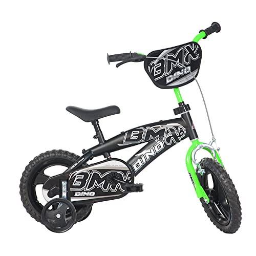 Dino Bikes Bicicletta 12" Bmx Nero-Verde - Bici Bambino