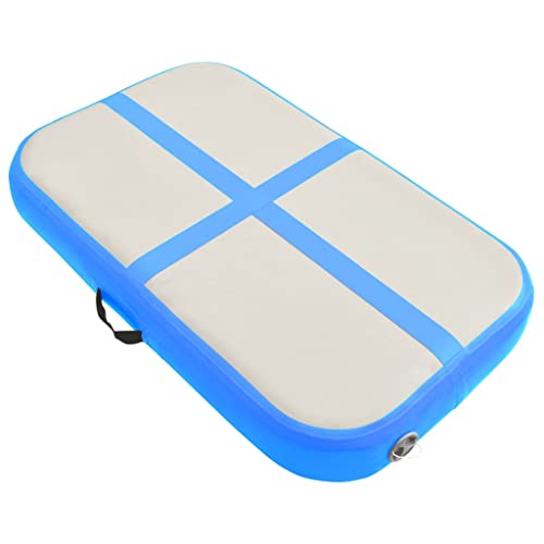 Aufblasbare Gymnastikmatte Mit Pumpe 60X100X10 Cm Pvc Blau
