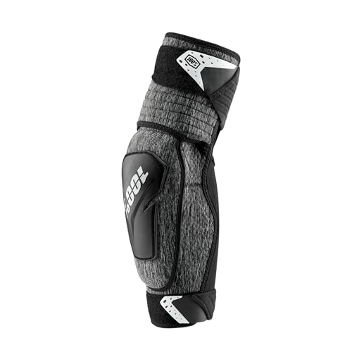 100% Protecciones Fortis Elbow Guards Heather Grey/Black-S/M, Gomitiere Unisex Adulto, Nero, Estandar