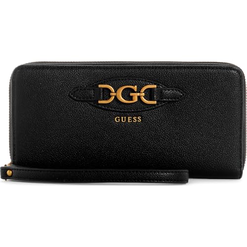 Guess Borsa Da Donna Malva Slg Grande Zip Intorno Nero, Nero, One Size, Malva Slg Grande Zip Intorno