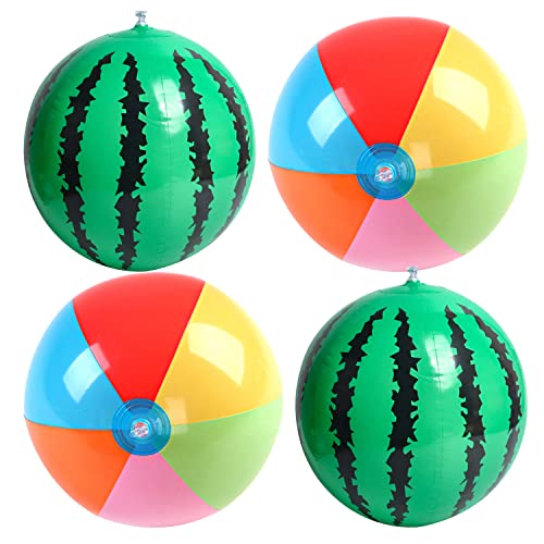 Sonwaha 4 Pezzi Pallone Da Spiaggia Gonfiabile, Pallone Da Spiaggia Per Feste In Piscina Pallone Da Spiaggia Per Spiaggia Piscina E Lago Balneabile Ba