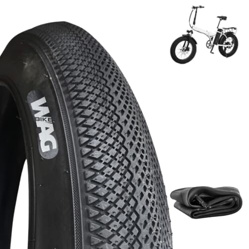 Copertone 20 X 4.0 + Camera Pneumatico Gomma Slick Per Ruota Fat Bike E-Bike Mtb Bici