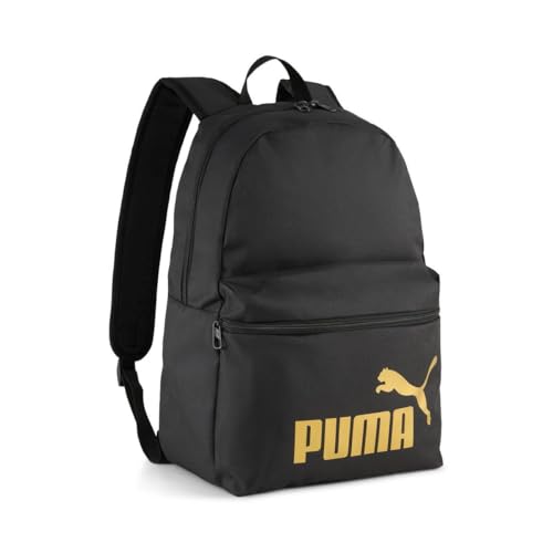 Puma Phase Backpack Zaino, Black-Gold-No.1 Logo, Taglia Unica Unisex - Adulto