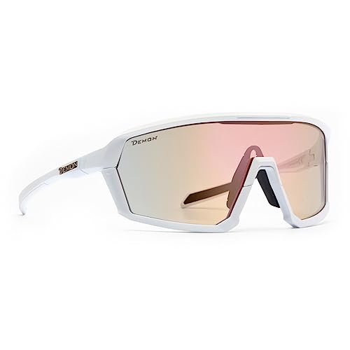 Demon Occhiali Sportivi Gravel Dochrom Mirror, Matt White