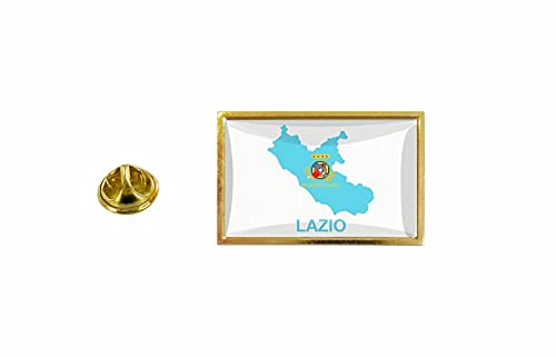 Akkachafactory - Spilla Con Bandiera Del Paese Cartolina Regione Italia Province Latium Lazio