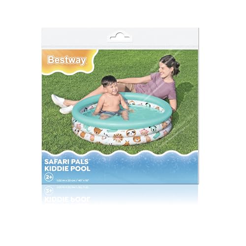 Bestway 51008 Piscinetta Gioco Per Bambini Safari Pals Da 102X25 Cm